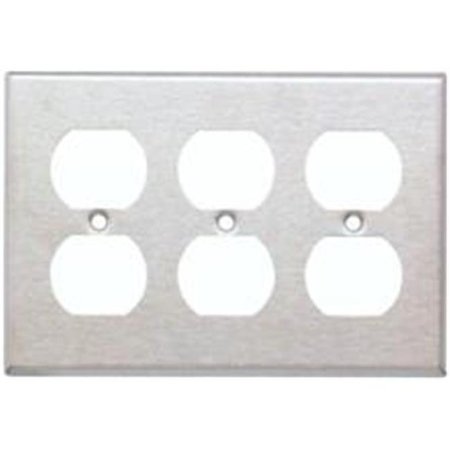 DOOMSDAY Stainless Steel Metal Wall Plates 3 Gang Duplex Receptacle DO390341